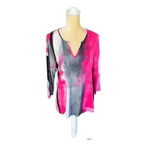 Sno Skins Artsy Tunic Top EUC Size Large